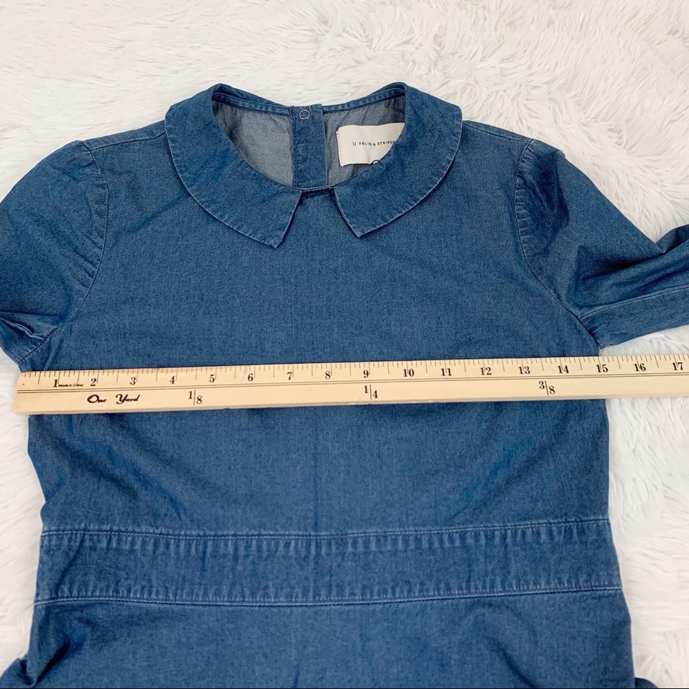 Solid & Striped Long Sleeve Collared Denim Dress … - image 6
